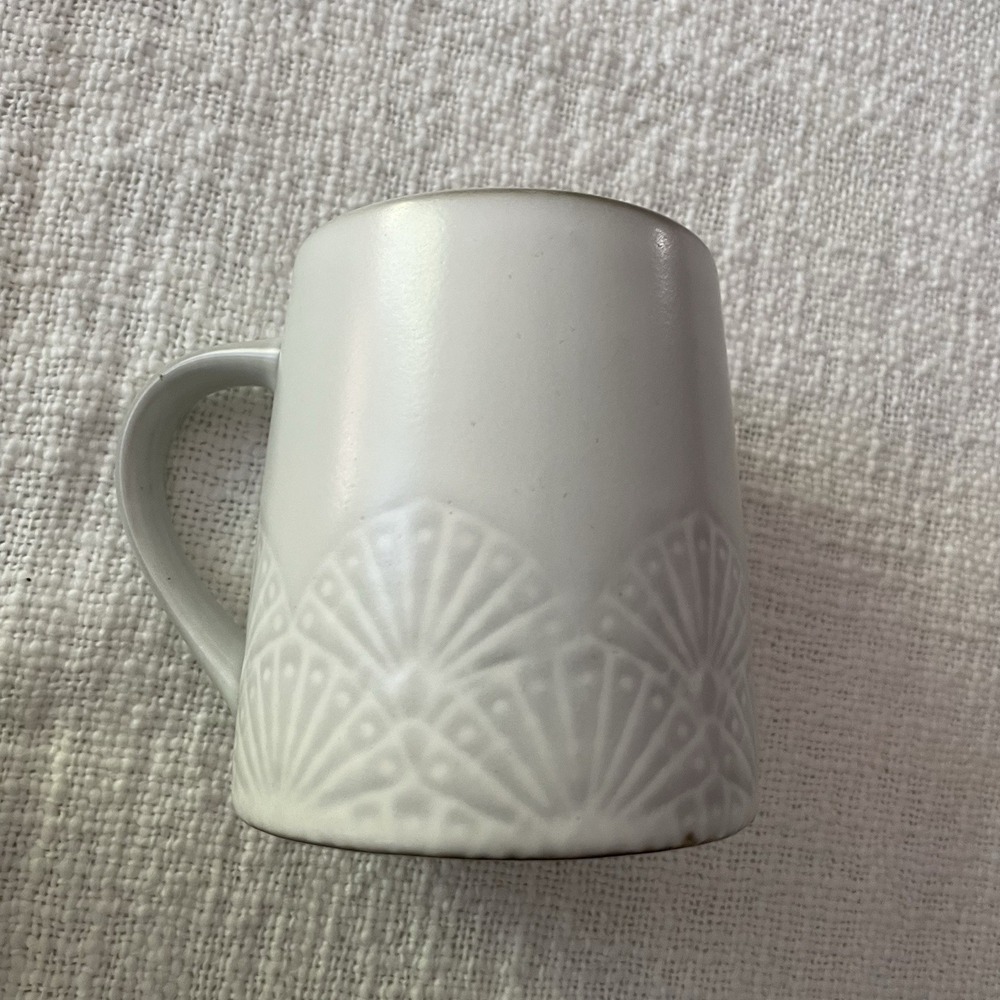 Hearth Hand Magnolia Etched Fan Stoneware Coffee Mug‎ Tea Cup 2021 Joanna Gains